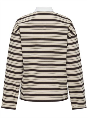 ONLAminah Life Stripet Polo - Nomad/Black Coffee